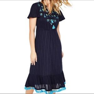 Boden Embroidered Boho Beachy Dress
